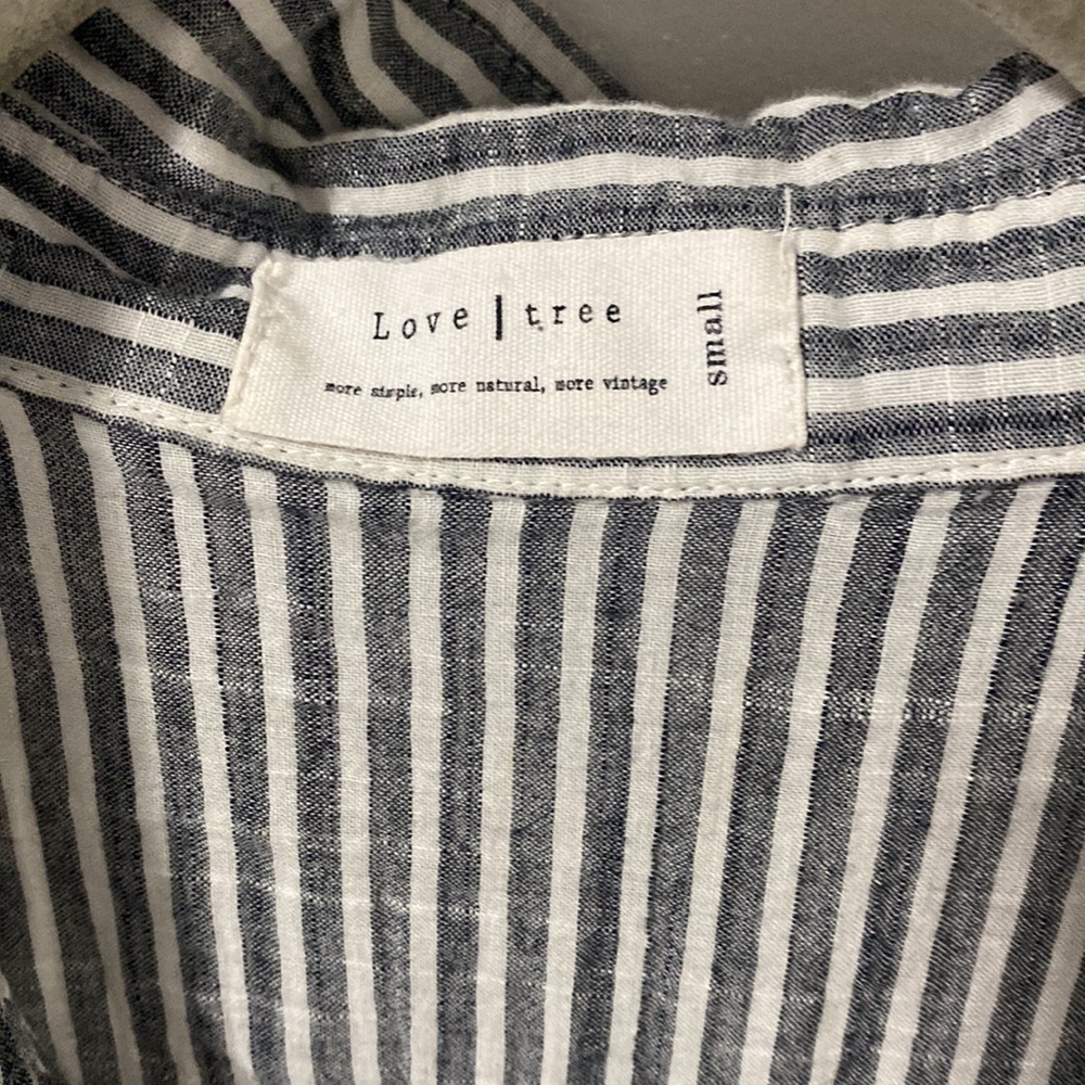 Love Tree Navy and White Striped Top - Picture 5 of 6